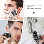 RonaudyCL Electric Shavers for Men FlySpur 3D Rechargeable 100% Waterproof Men Rotary Electric Razor Wet Dry with Pop up…