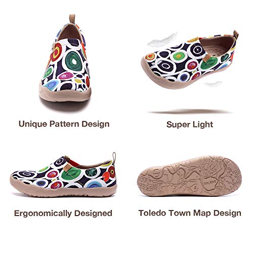 Image of UIN Women's Artistic Slip-On Shoes Vibrant Floral Casual Loafers Lightweight Comfortable Travel Footwear