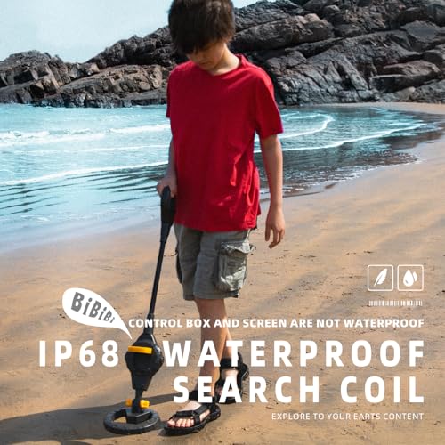 Image of PANCKY Metal Detector for Kids, IP68 Waterproof 3-10 Year Kids Metal Detector Kit with LCD Display, Automatic Sensitivity Adjustment, 6.6 inch Search Coil, 1.65lb Lightweight, Gift for Boys & Girls, Black