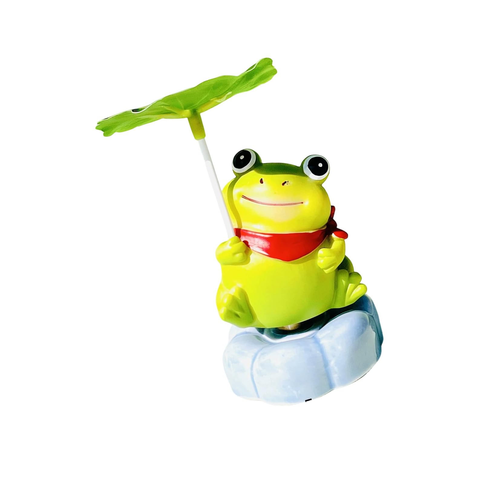 Hsioluted Lucky Ceramic Animal Statue for Desk Shelf Decoration with Anti Slip Pad Rotating Table Ornament Figurine Multi Pattern Ceramic Frog Figurine