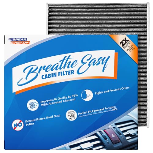 Image of Spearhead Odor Defense Breathe Easy Cabin Filter | Fits 2011-19 Explorer, 2009-19 Flex, 2009-19 Taurus, 2010-16 MKS, 2010-19 MKT Like OEM | Up to 25% Longer Lasting w /Activated Carbon (BE-176)