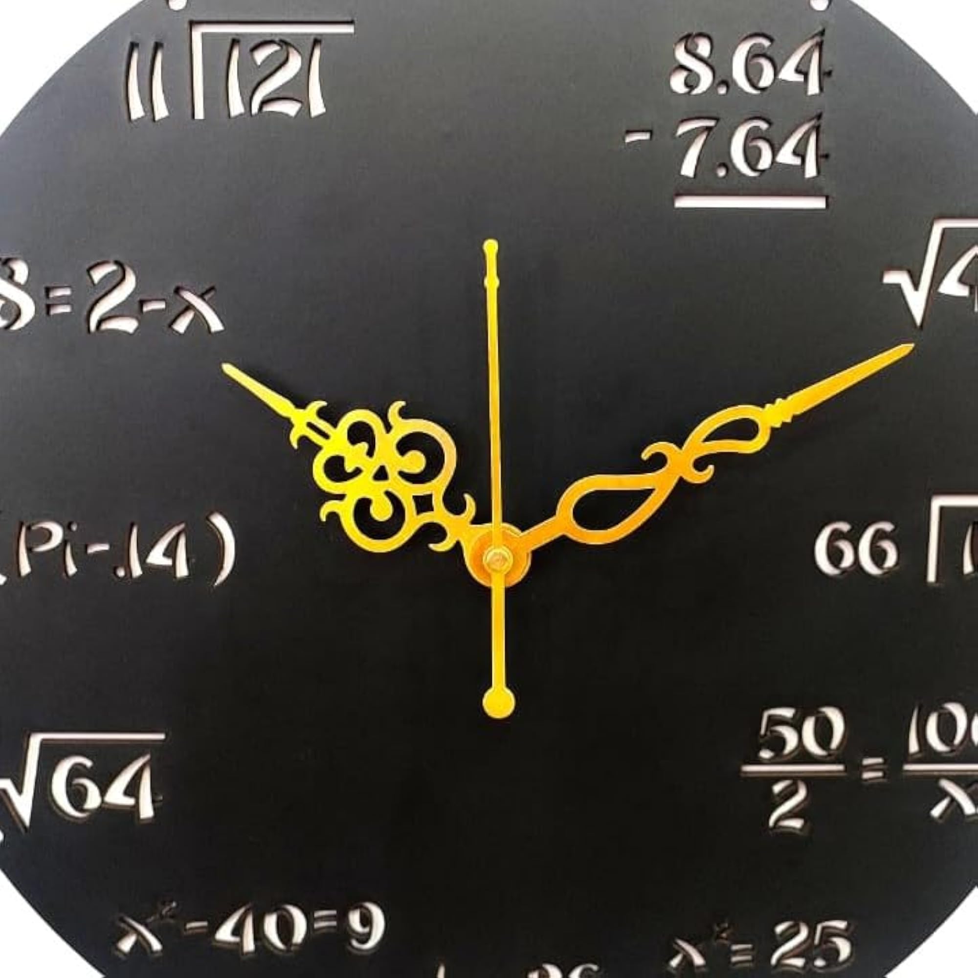 Mathematics Equations Wooden Wall Clock for Math Enthusiasts