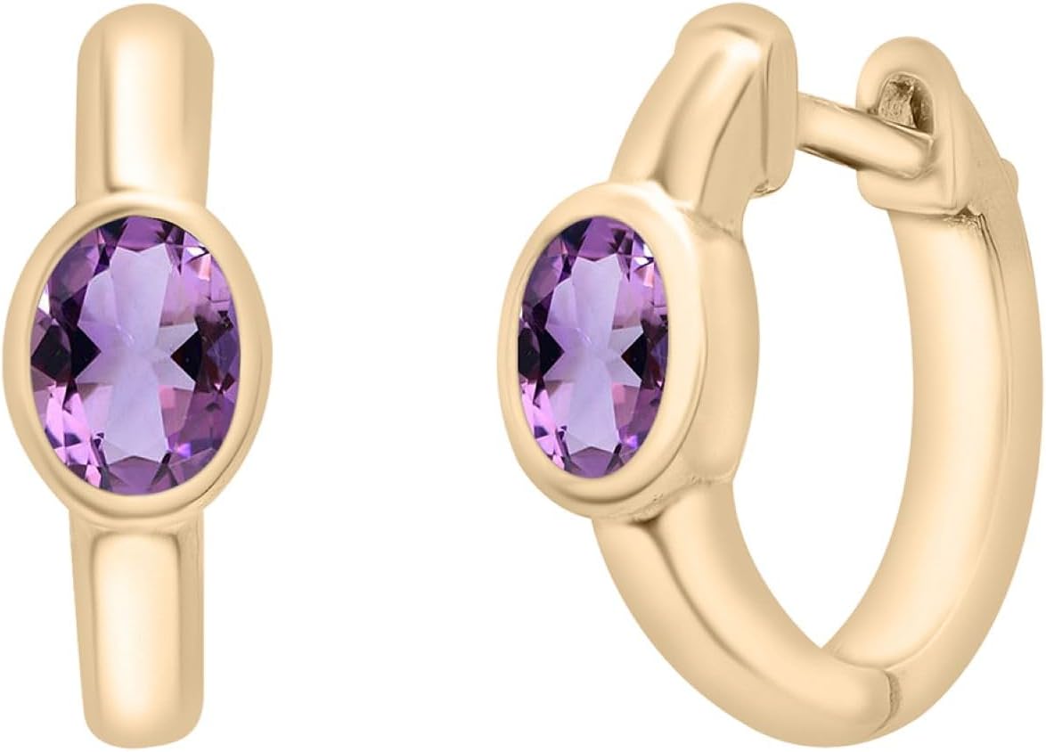 Timeless Love - Sterling Silver Hoop Earring with Yellow Gold Plating