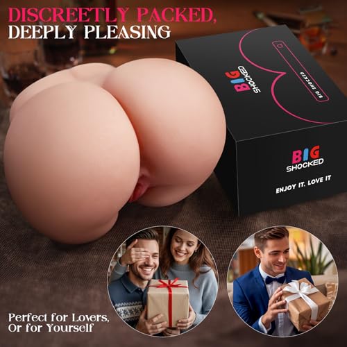 Image of BIG SHOCKED 11LB Sex Doll Busty Ass Butt, Life-Sized Pussy Ass Realistic Male Masturbator Stroker with Tight Vagina & Anal 3D Channel for Several Sex Positions, Adult Sex Toys for Men Masturbation