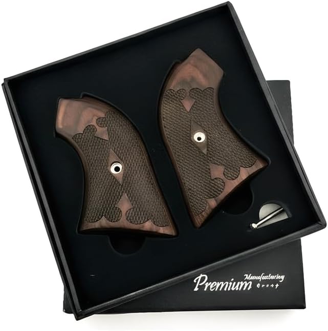 Miniatura 5 de Premium Gun Grips Repuesto compatible para Heritage Arms Rough Rider Rosewood Grips Gentleman Modelo .22 y .22 mag