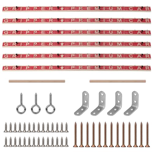 Image of 9 Pieces 15.7inch Tufting Tack Strips with Nails for Tufting Frame Rug Gripper Strip