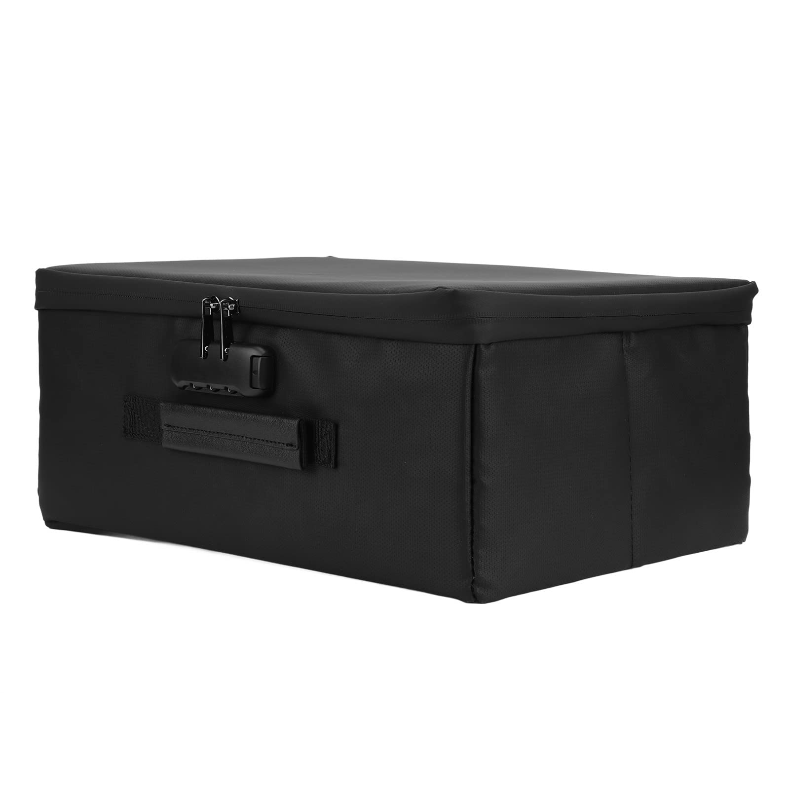Borsa Portadocumenti Ignifuga Resistente Alle Alte Temperature con Serratura per Viaggi in Ufficio, Scatola Portadocumenti Resistente Al Fuoco e all'acqua per Documenti, Nera