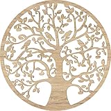 Handarbeit aus Österreich Lebensbaum Holz Ø 39/49 cm - hochwertiges Wandbild - edle Dekoration für Wand - Baum des Lebens - ideale Geschenkidee