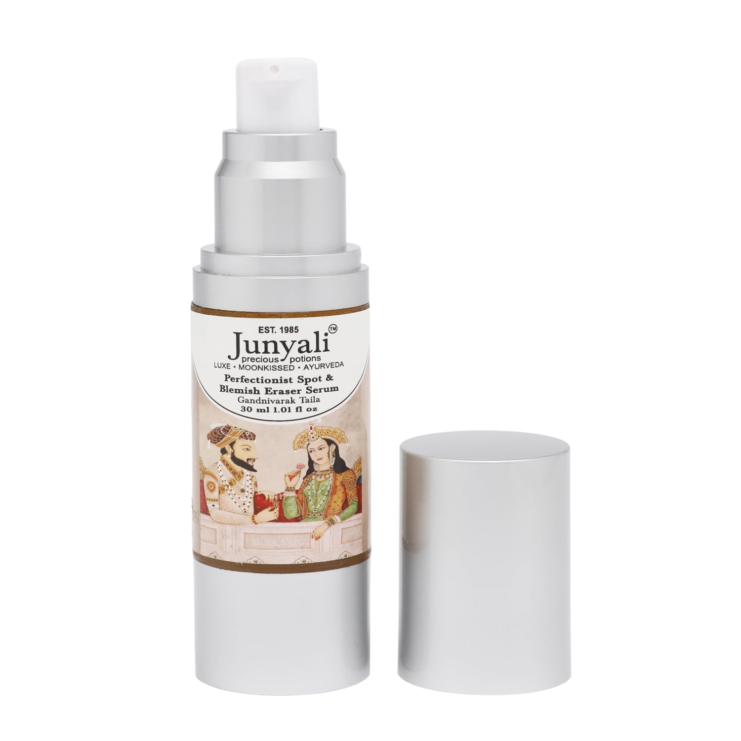 Junyali Perfectionist Spot Blemishes Eraser Serum | Gandnivarak Taila - 30ml Tea Tree, Neem Oil, & More - Targets Blemishes, Nourishes Skin for Combination, Oily & Blemish-Prone Skin 1