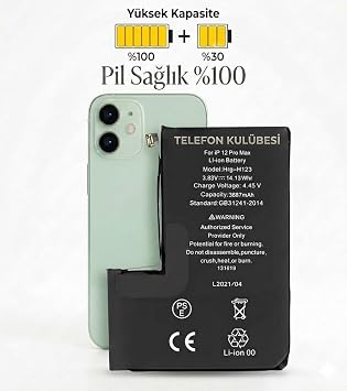 iphone 12 Pro Max Uyumlu Batarya Pil G lendirilmi  + Tamir Seti