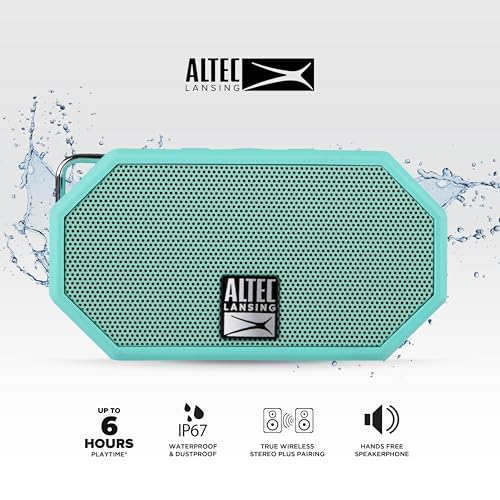 Image of Altec Lansing Mini H2O - Waterproof Bluetooth Speaker, IP67 Certified & Floats in Water, Compact & Portable Speaker for Hiking, Camping, Pool, and Beach