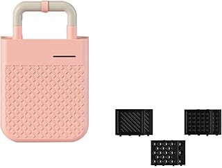 FSJD Machine à Sandwich 3 en 1, gaufrier Multifonction, indicateur LED, Plaque Amovible antiadhésive, contrôle Automatique de la température, poignée Froide, Pieds antidérapants