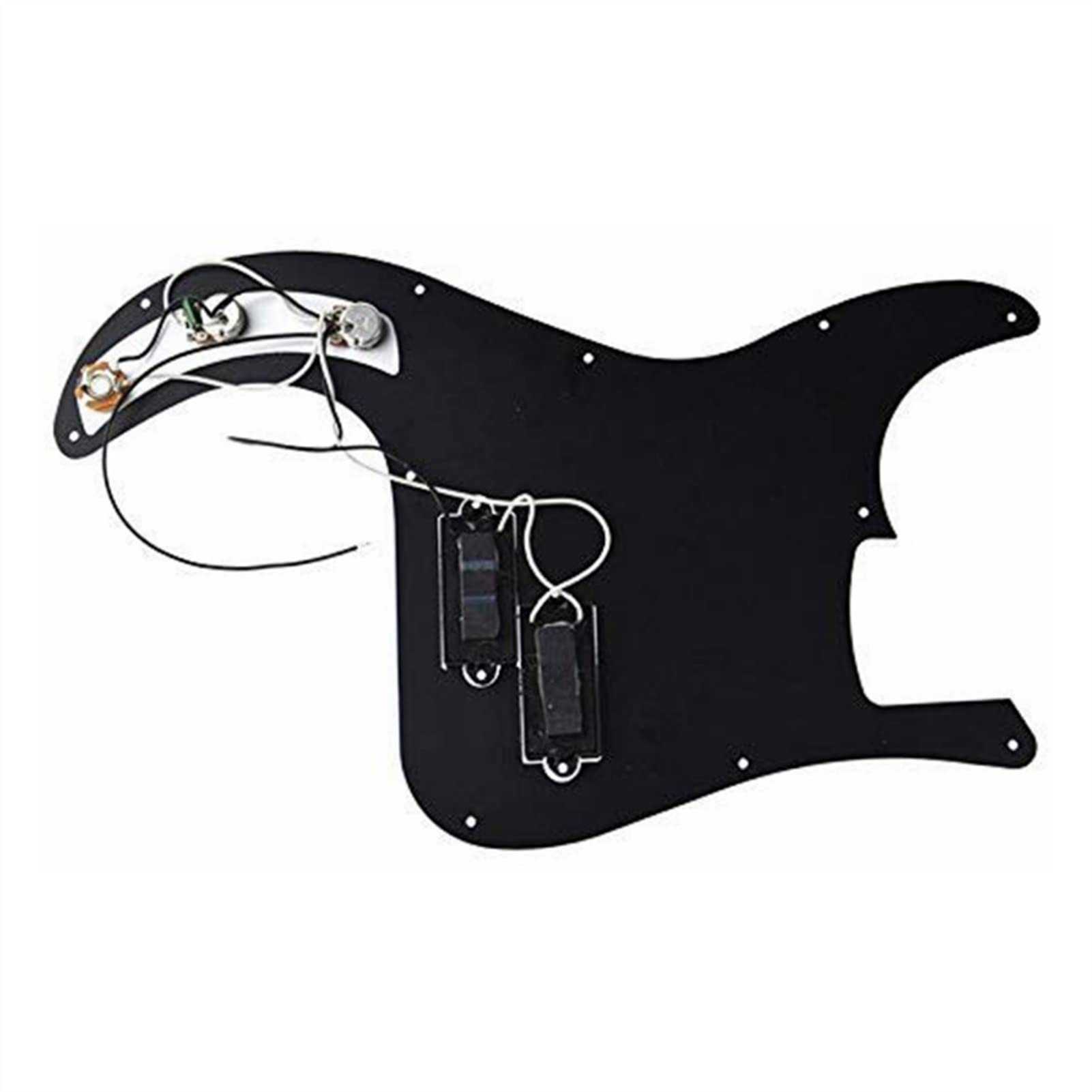 KESHUO Black 3 Ply Prewired Loaded Pickguard Pickup for Precison P Bass Guitar Replacement Loaded Pickguard Pre-Wired