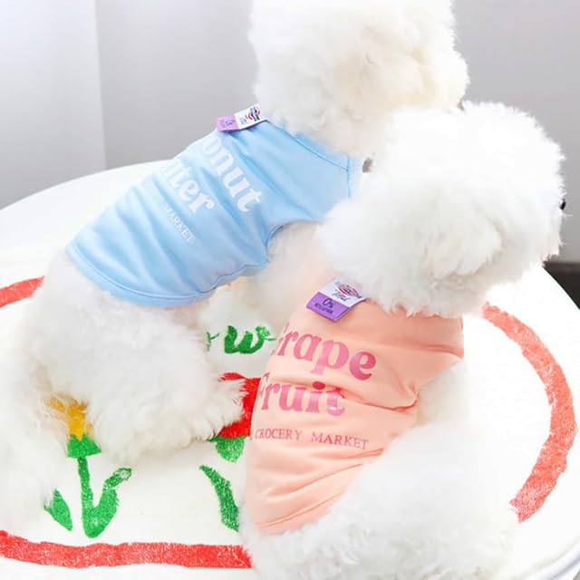 Foto 5 de 8 de Izefia 4 Juegos de Camisas para Perros Ropa Camiseta Transpirable Elegante Camisa Fresca Verano Chaleco…