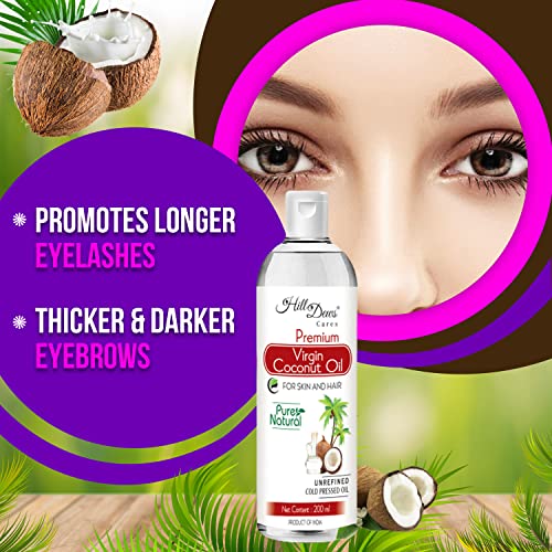 Image of Virgin Coconut Oil 200ml Pure Natural Unrefined Cold Pressed Skin and Hair