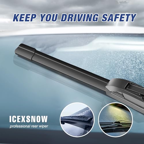 Image of 24 Inch 2 Pack Silicone Wiper Blades Replacement For Ram 1500 2024-2019;Dodge Ram 1500 2008-2002 Ram 2500 2008-2003 Ram 3500 2008-2003; Water Repellent Windshield Wiper Blades