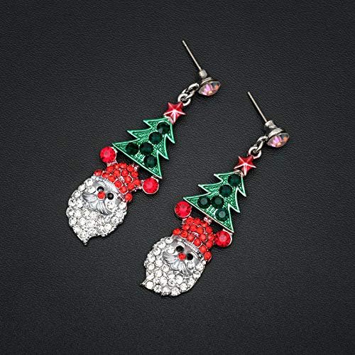 Luxury Statement Bib Necklace Earrings Santa Claus Christmas Tree Element Party Costume Jewelry Set Xmas Gift For Women Girls #TOP3