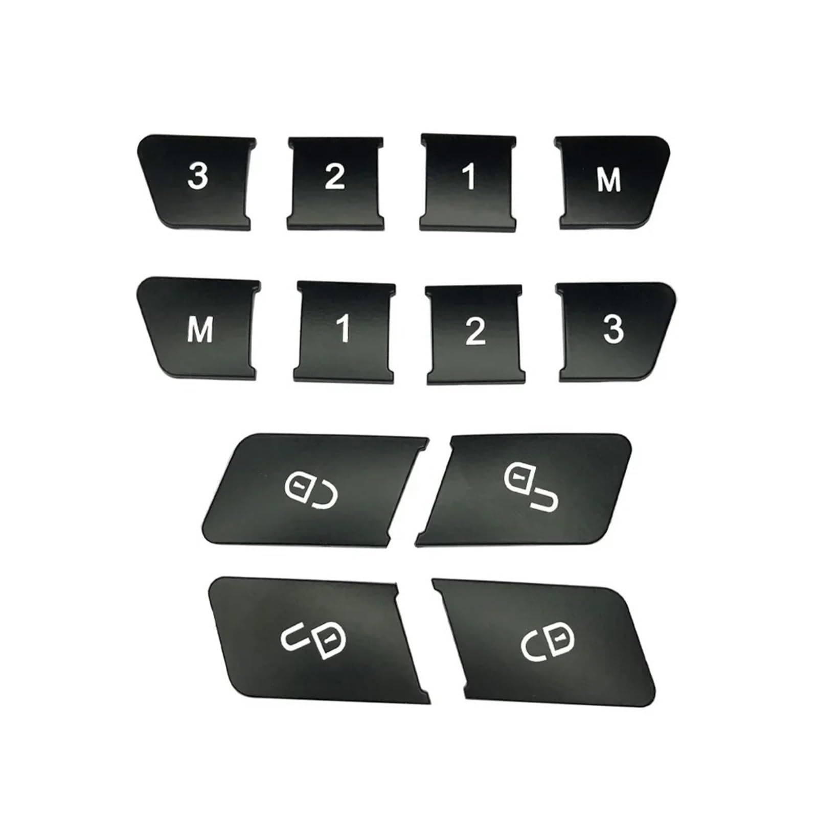 Button Sticker Compatible with Benz for A Class 2013-2017 Interior Button Stickers Car Window Glass Lift Sticker Door Lock Unlock Cover Set(12pcs)