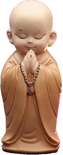 Miniatura 12 de Figura de monje para decoración del hogar, estatua de Buda, figura de monje zen, bonito adorno de resina, mobiliario decorativo, arte chino
