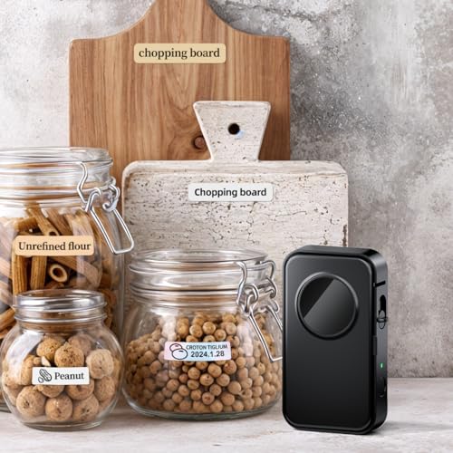 Phomemo D35 Etikettendrucker, Mini Bluetooth Kabelloser Selbstklebendes Etikettiergerät - Tragbarer Labeldrucker Mini Label Printer, Mehrere Vorlagen Schriftart-Symbol Für Zuhause, Büro