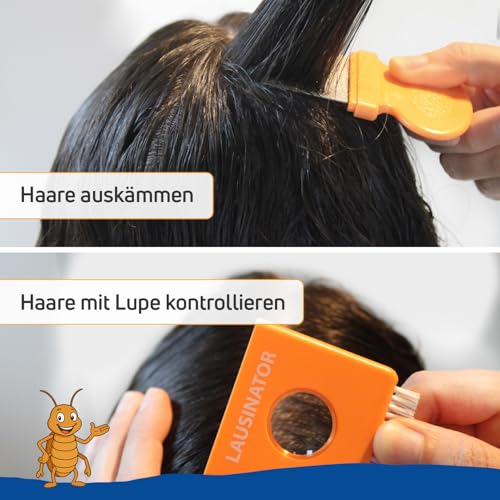 Original 3-in-1 Metall-Mensch-Läusekamm Lausinator Nissenkamm extra fein – Kinder und Erwachsene