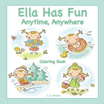 Paperback Ella Has Fun Anytime, Anywhere Coloring Book