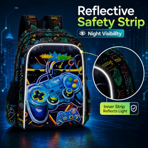 Image of WZLVO 3PCS Dinosaur Backpack for Boys, 16 Inch Kids Water Resistant Preschool Elementary Kindergarten Bookbags and Lunch Box | Kids