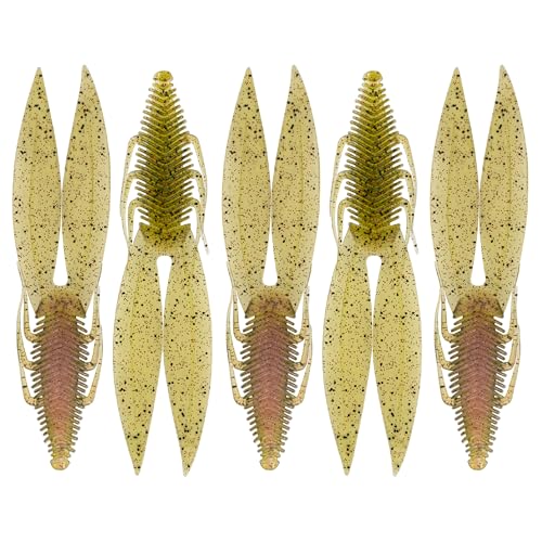 6th Sense Bodega - 6.5 Creature Bait Oversized Soft Plastic with Twin Ridge Tails Versatile for Texas Carolina and Free Rigs Made in the USA (Watermelon Red Pro 6.5in (5/pk))
