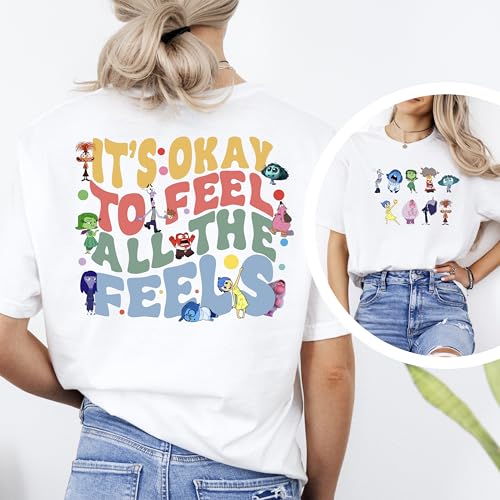 It's Okay to Feel All the Feels Shirt and Sweatshirt, Inside out 2 shirt, Inside Out Shirt, Inside out Halloween Costume Multicolor4