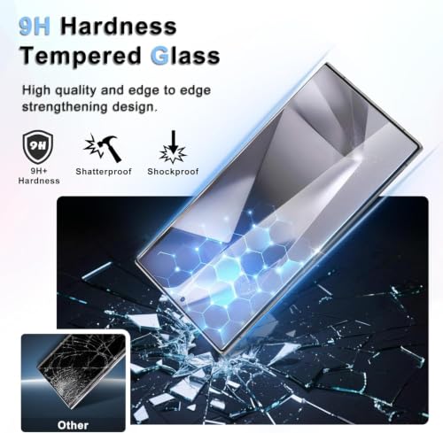 Image of BATCHONE Tempered Glass Screen Protector Compatible for Samsung Galaxy S24 Ultra 5G (Transparent) with Edge to Edge Full Coverage (Ultrasonic Fingerprint Working) and Easy Installation kit