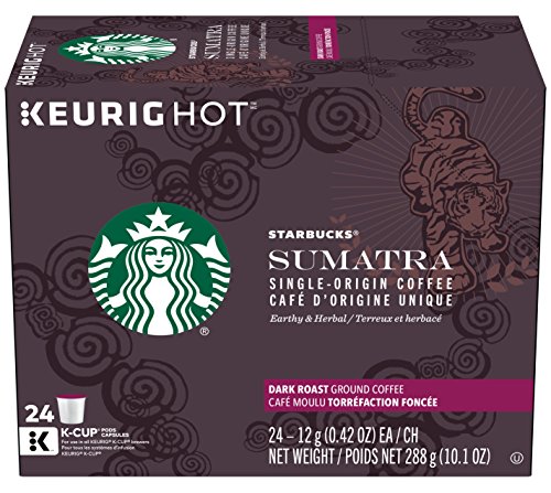 Starbucks Sumatra Dark Roast Single Cup Coffee for Keurig Brewers, 24Count - //coolthings.us