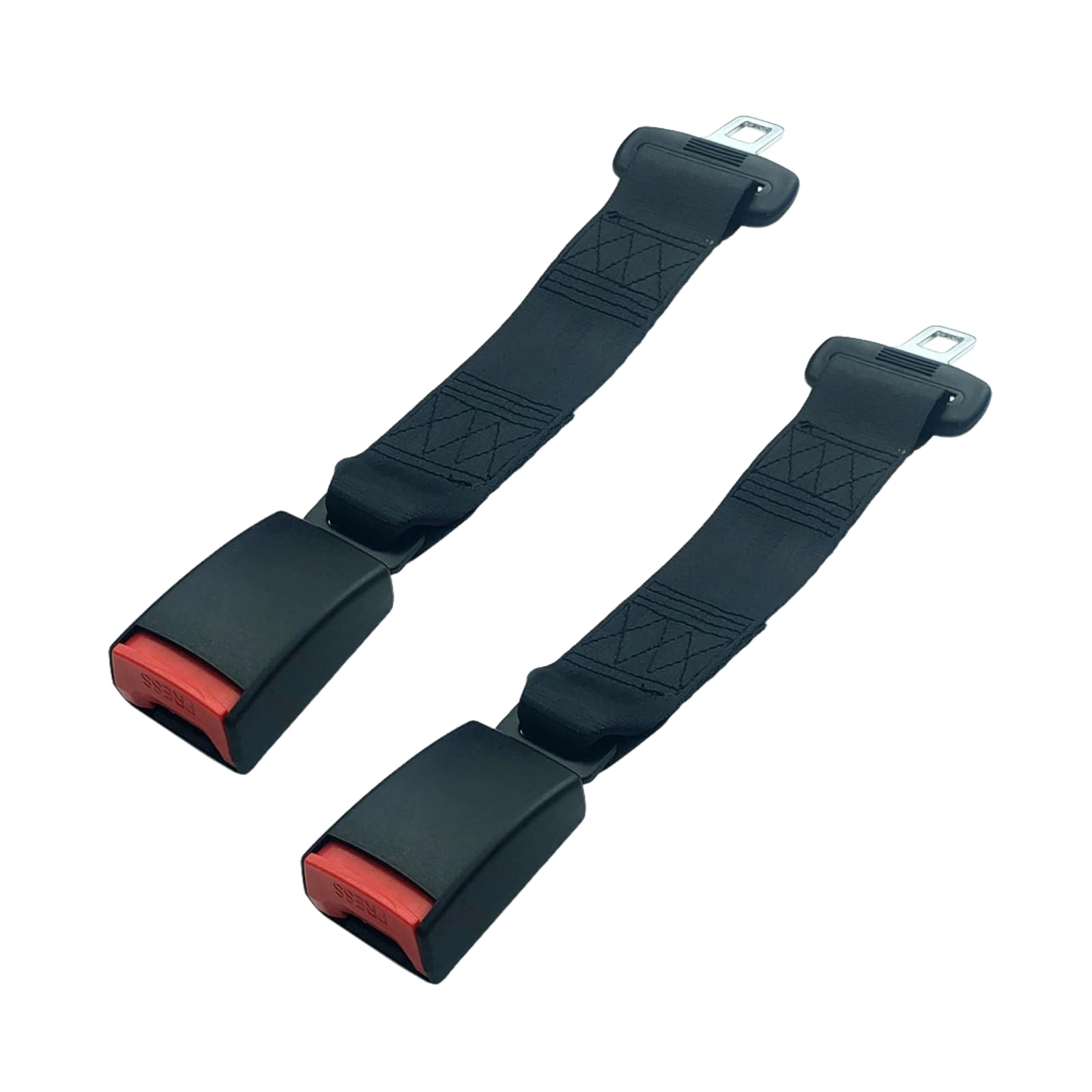 Car Safety Extender Seat Belt Extension Belt Buckle Seatbelt 36 cm, 14 inch Black ABS Material Lock and Padded Protective Cover（2 Pack）