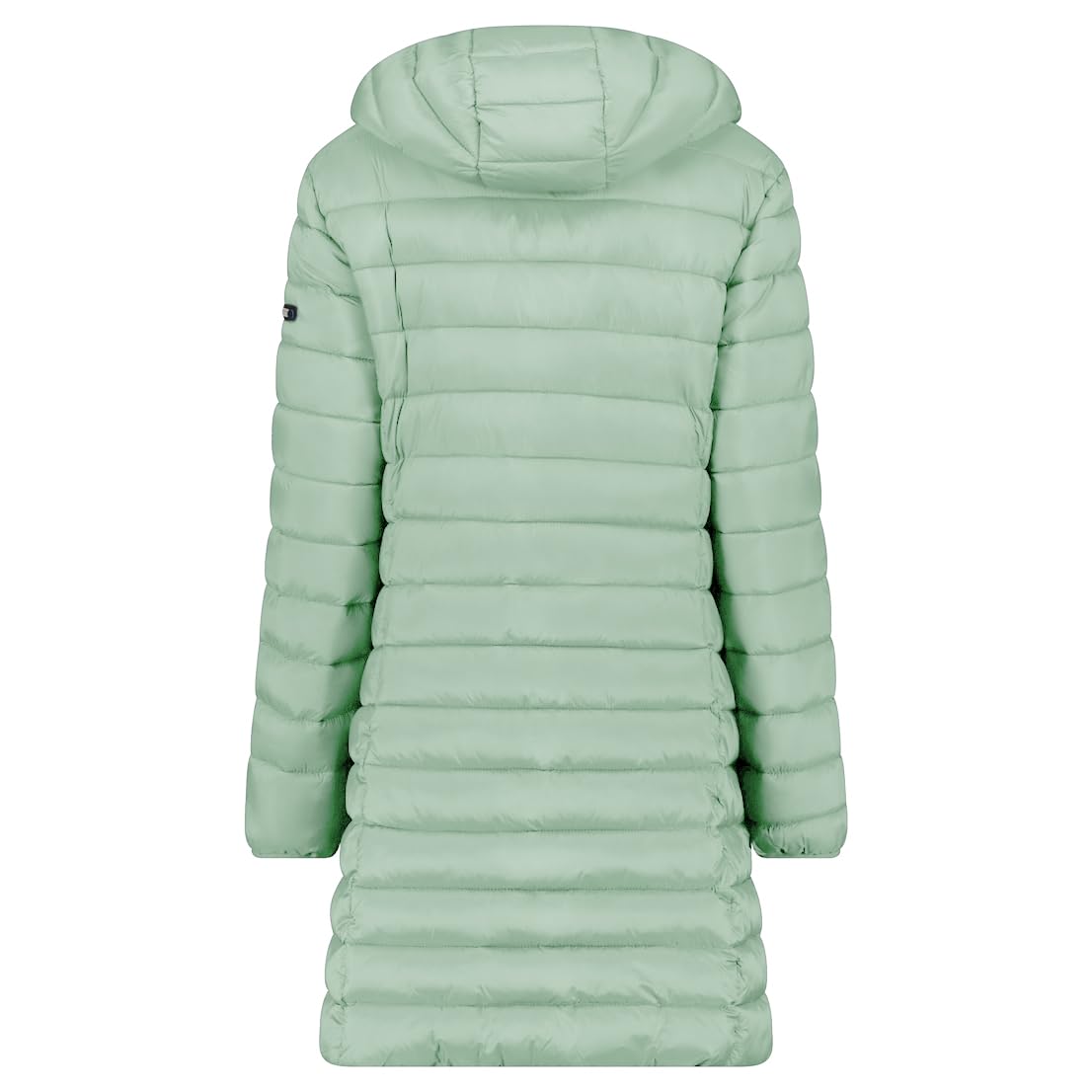 Geographical Norway Atikolor Lady Long Hood Parka Mujer Larga con Capucha Cremallera Central Poliamida Cortavientos Bolsillos Laterales Parche Brazo Bandera Pecho