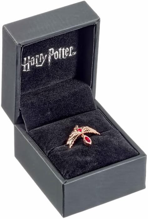 Harry Potter Sterling Silver Fawkes Rose Gold Plated Ring Size Large - Image 4
