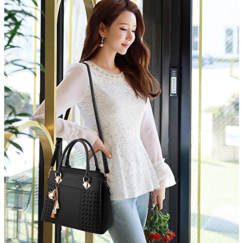 Bolso Satchel de Mujer de Cuero Sintético PU miniatura 3