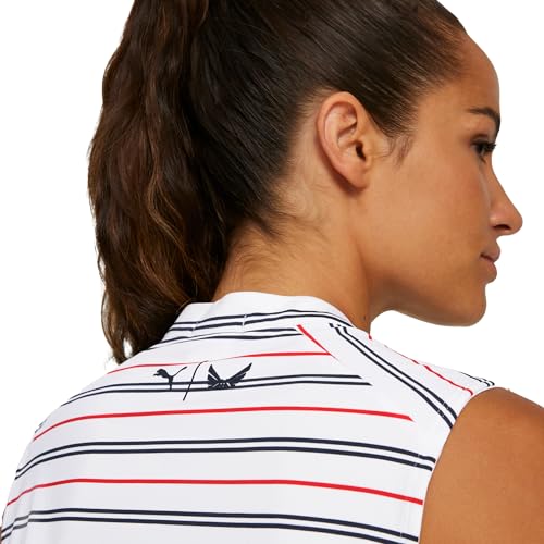 Polo sans manches Puma Volition boutonné avec imprimé rayé - 4