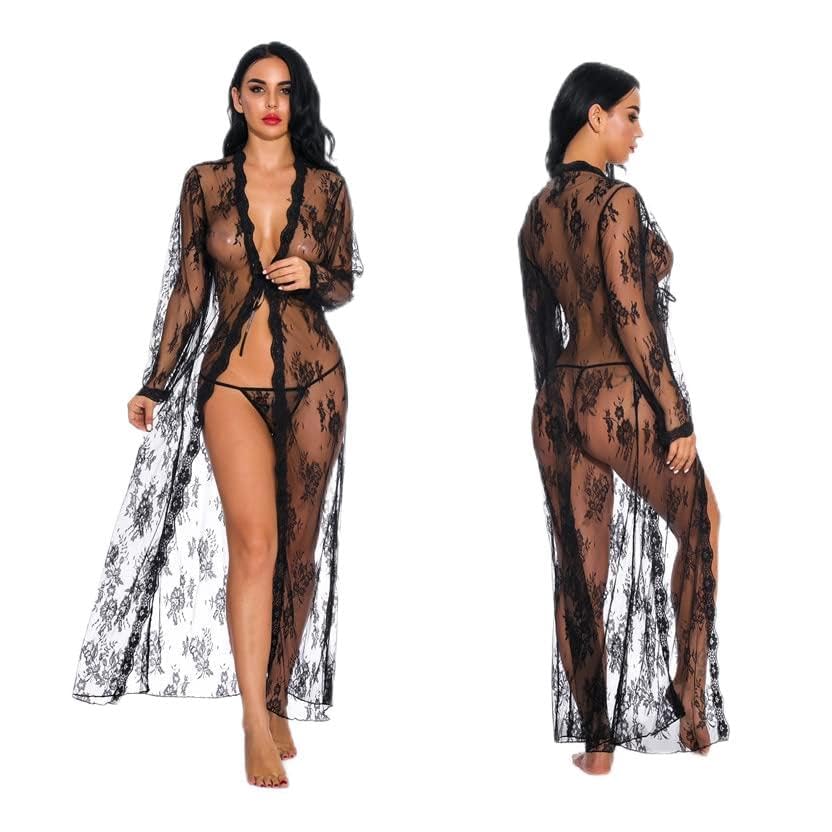 Maille lingerie érotique ultra-mince pour vos soirées en amoureux à entrejambe ouvert