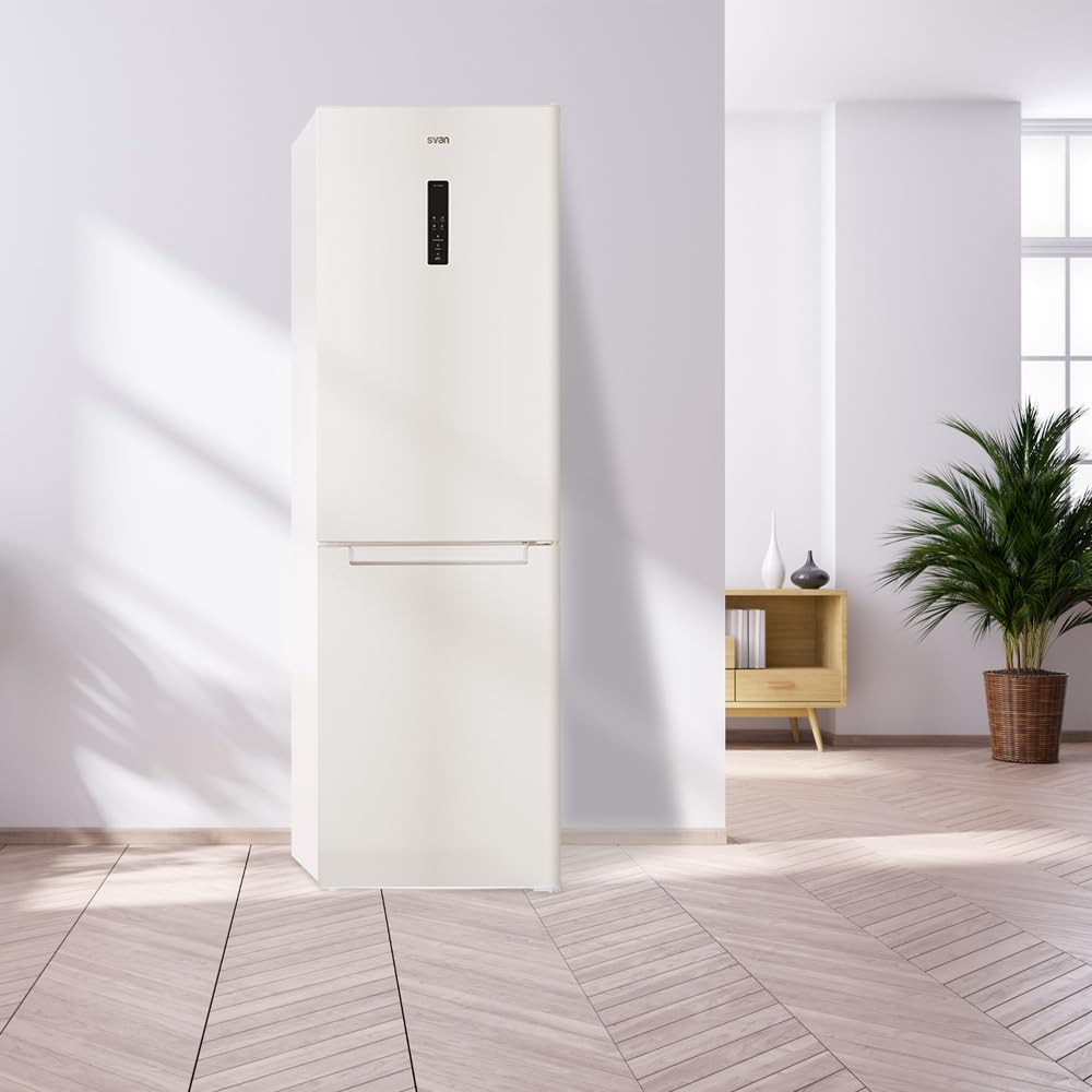 Svan Frigorífico Combi 2 Puertas Blanco SC185600ENF. Capacidad 323 Litros, No Frost, Multi AirFlow, Puerta Reversible, Bajo Nivel Sonoro, Eficiencia Energética Clase E