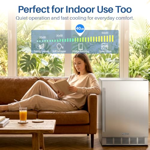 Image of 24 Inch Outdoor Refrigerator, 180 Can Outdoor Beverage Fridge