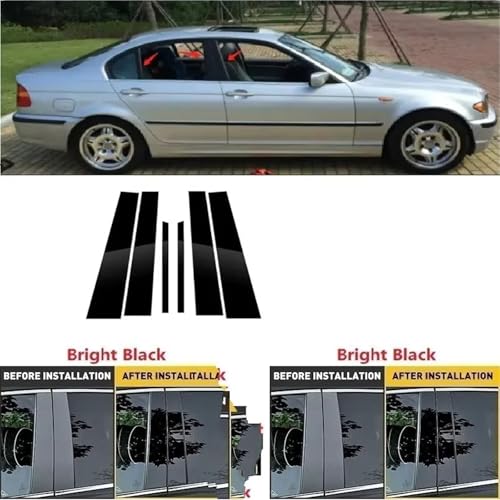 Garniture extérieure E46 Berline : cache-vitre effet miroir pour BMW Série 3 1995-2004 - 2