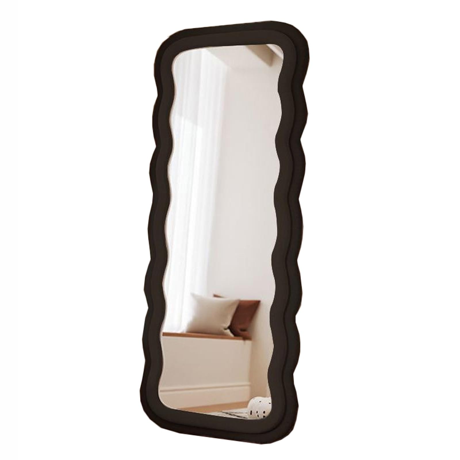 FGXHHS Mirror Full Length without Distortion Vertically Only for Bathroom Bedroom or Entryway(Black,170x70 cm)
