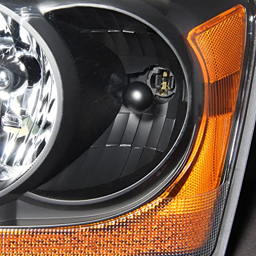 Akkon - For Dodge Durango Oe Replacement Black Bezel Headlights Driver/Passenger Head Lamps Pair New #TOP4