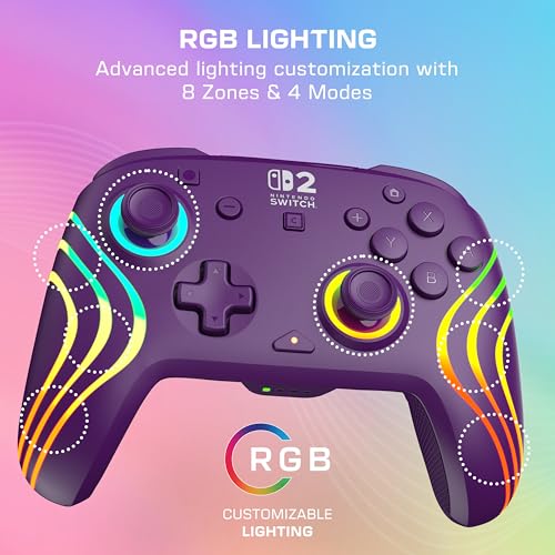 Turtle Beach Afterglow Wave Manette de gaming RGB sans fil Sous licence officielle pour Nintendo Switch 2 - vue 5