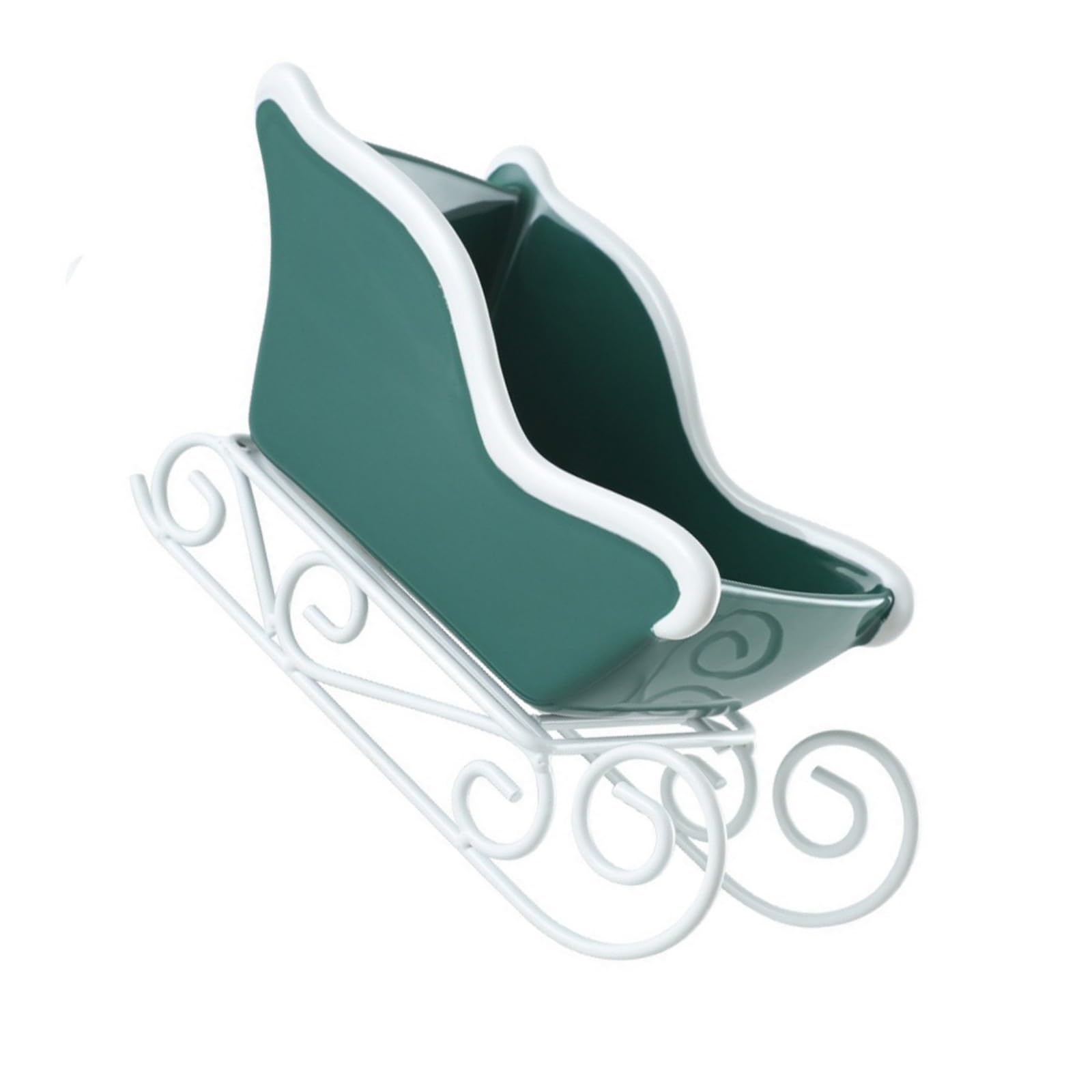 Fioriera natalizia in ceramica a forma di slitta decorativa per caramelle, supporto da ingresso per caminetti, decorazione da tavolo, decorazione per le vacanze, per la casa