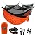 Gold Armour Camping Hammock - Camping Essentials, Double Hammock with Bug Net, Camping Gear Hammock for Outside, Hiking, and Travel (Orange & Black)
