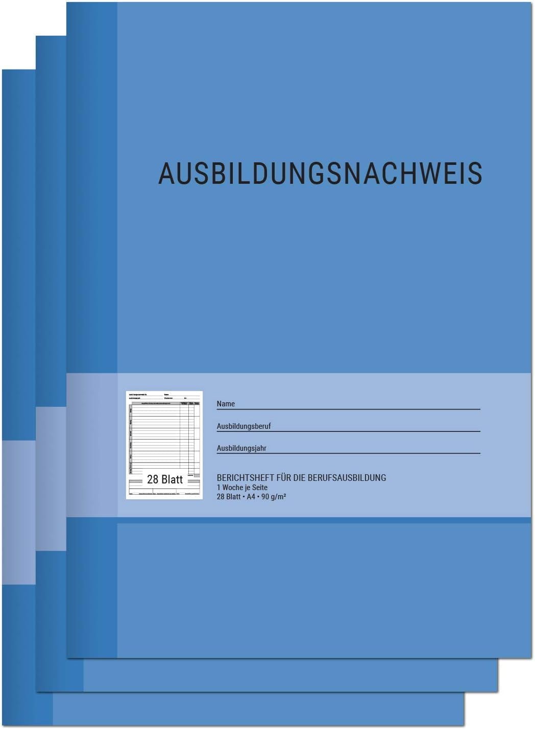 Berichtsheft Ausbildung/Ausbildungsnachweisheft täglich/wöchentlich