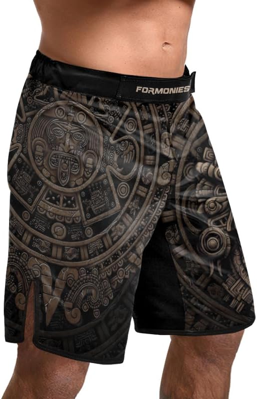 Aztec MMA Shorts – Men’s Fight Shorts for Cage Fight Muay Thai Jiu-Jitsu BJJ Boxing Grappling