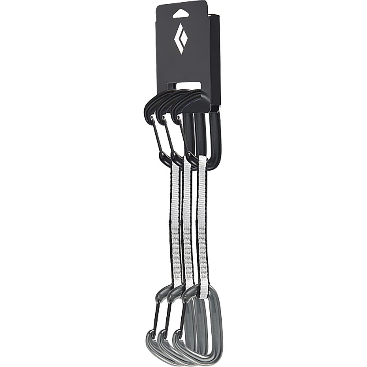 Black Diamond Litewire Quickdraw 16 cm 3-Pack Grau - Leichtes Robustes Express-Set, 3er-Pack, Größe 16 cm - Farbe Light