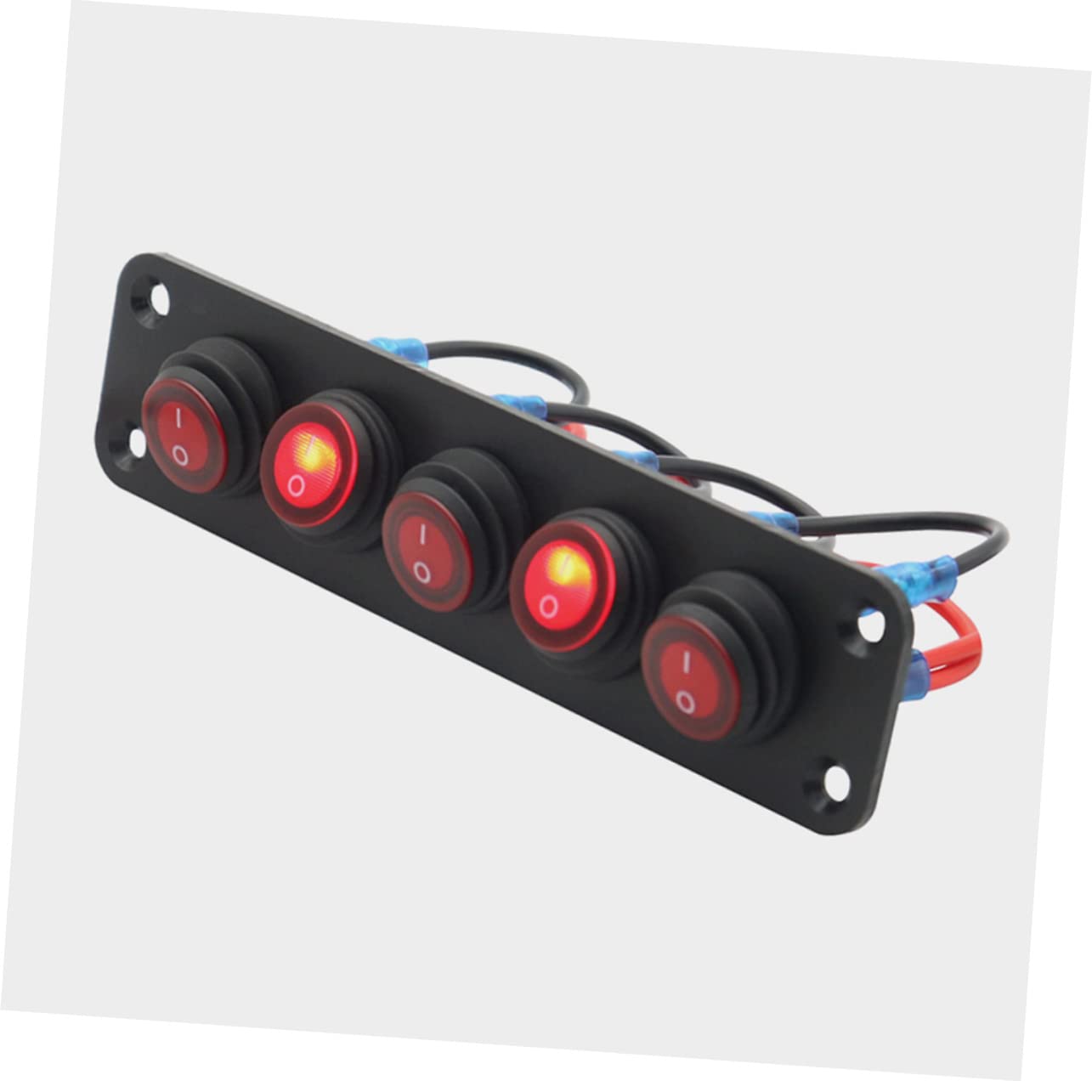 Ciieeo 12v 5 Gang Rocker Switch Panel Led Marine Car Truck Boat Easy Installation