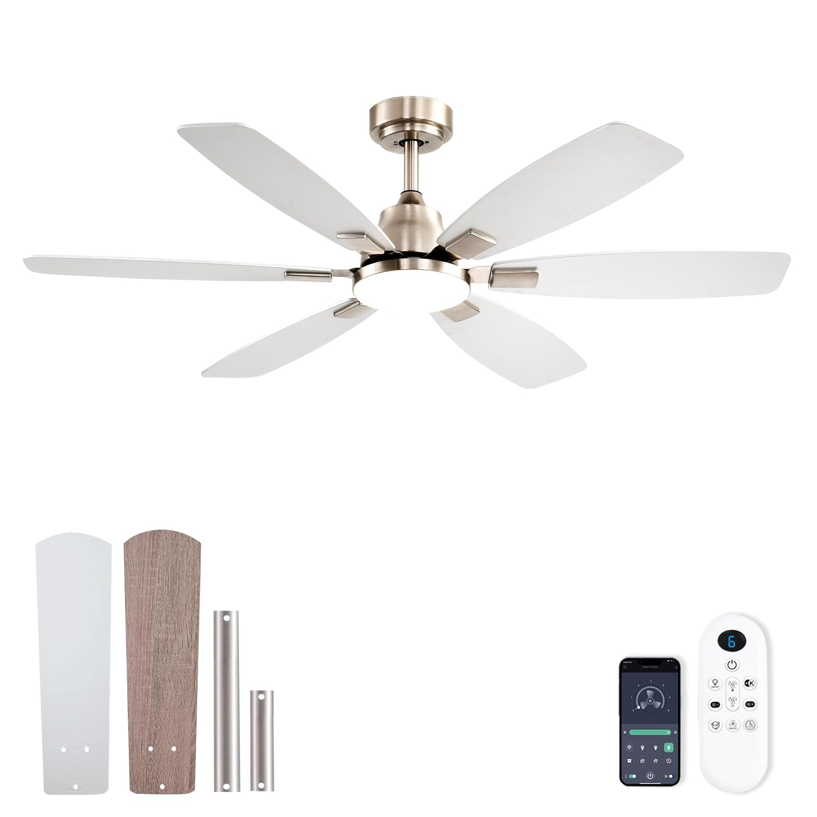 Amazon.com: Ayaoty Ceiling Fans with Lights, 52 Inch Ceiling Fan